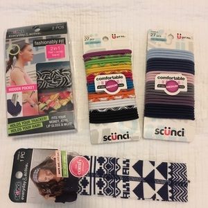 4 Pc. Lot Hair Accessories Headbands Hair Ties